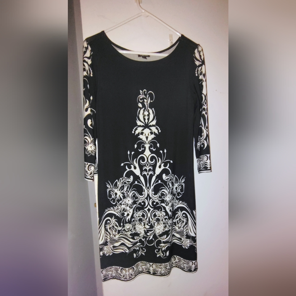 Elegant Black and White Dress